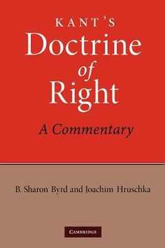 portada Kant's Doctrine of Right: A Commentary 