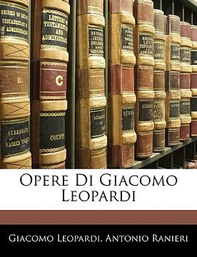 portada Opere Di Giacomo Leopardi (en Francés)