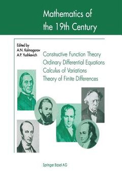portada Mathematics of the 19th Century: Function Theory According to Chebyshev Ordinary Differential Equations Calculus of Variations Theory of Finite Differ (in English)