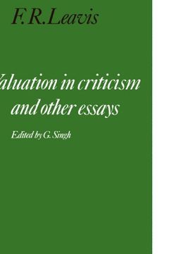 portada Valuation in Criticism and Other Essays (Cambridge Paperback Library) (en Inglés)