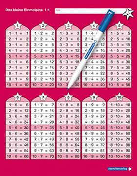 LINTRA Einmaleins Lernkarten - 14 Blatt Mit Löschbarem Stift | Mathe-Lernkarten Für Kinder
