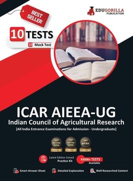 portada Icar Aieea Ug: All India Entrance Examination for Admission 2023 - 10 Full Length Mock Tests (Physics, Chemistry, Mathematics, Biolog (en Inglés)