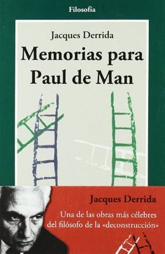 portada Memorias Para Paul de man (in Spanish)
