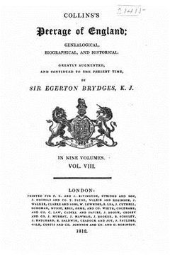 portada Peerage of England - Vol. VIII (en Inglés)