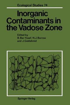 portada inorganic contaminants in the vadose zone (en Inglés)