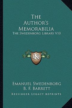 portada the author's memorabilia: the swedenborg library v10 (en Inglés)