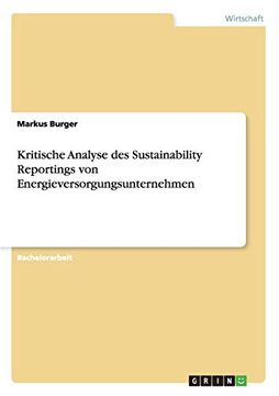 portada Kritische Analyse des Sustainability Reportings von Energieversorgungsunternehmen (in German)