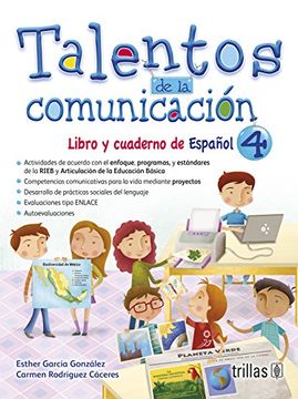 portada talentos de la comunicacion: libro y cuaderno de español 4