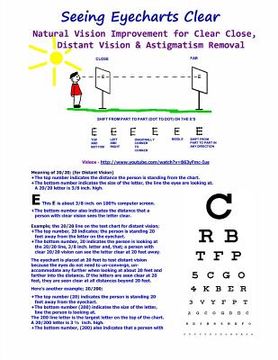 portada Seeing Eyecharts Clear-Natural Vision Improvement for Clear Close, Distant Vision: & Astigmatism Removal (Black & White Edition) (in English)