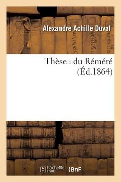 portada Thèse: Du Réméré (en Francés)