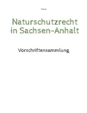 portada Naturschutzrecht in Sachsen-Anhalt: Vorschriftensammlung 