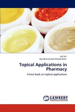 portada topical applications in pharmacy (en Inglés)