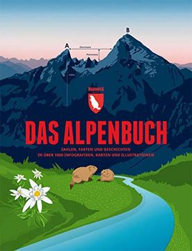 portada Das Alpenbuch: Zahlen, Fakten und Geschichten in Über 1000 Infografiken, Karten und Illustrationen (in German)