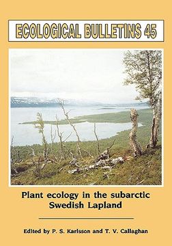 portada plant ecology in the subarctic swedish lapland (en Inglés)