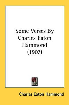portada some verses by charles eaton hammond (1907) (en Inglés)