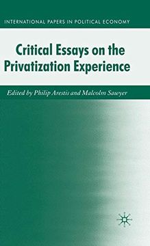 portada Critical Essays on the Privatisation Experience (International Papers in Political Economy) (in English)