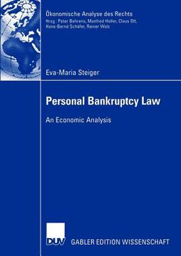 portada personal bankruptcy law: an economic analysis (en Inglés)