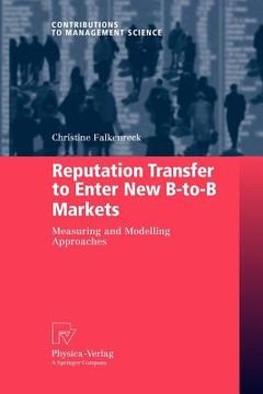 portada reputation transfer to enter new b-to-b markets: measuring and modelling approaches