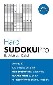portada Hard Sudoku Pro: Book for Experienced Puzzlers (200 puzzles) Vol. 47 (en Inglés)