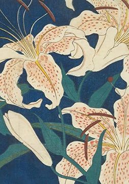 portada Hiroshige Spotted Lilies Dotted Paperback Journal: Blank Notebook With Pocket 