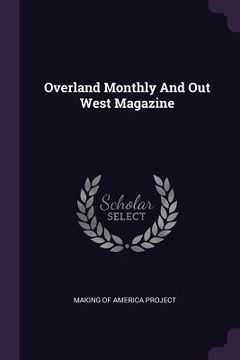 portada Overland Monthly And Out West Magazine (en Inglés)