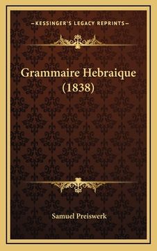 portada Grammaire Hebraique (1838) (in French)