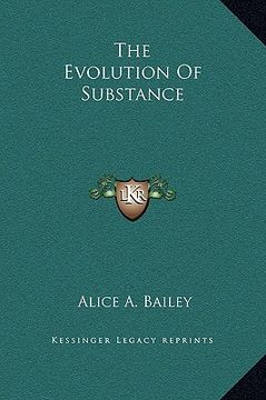 portada the evolution of substance (en Inglés)