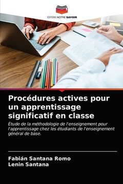 portada Procédures actives pour un apprentissage significatif en classe (in French)