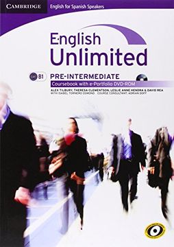 portada English Unlimited for Spanish Speakers Pre-Intermediate Cours With E-Portfolio (Edición Para España) (en Inglés)