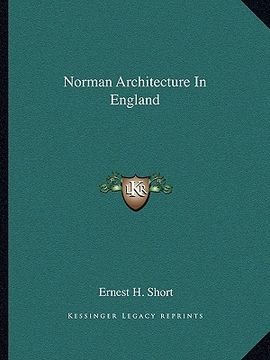 portada norman architecture in england (en Inglés)