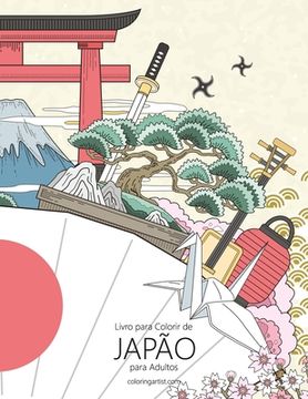 portada Livro para Colorir de Japão para Adultos