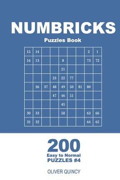 portada Numbricks Puzzles Book - 200 Easy to Normal Puzzles 9x9 (Volume 4) (en Inglés)