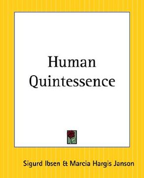 portada human quintessence (en Inglés)