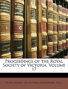 portada proceedings of the royal society of victoria, volume 17