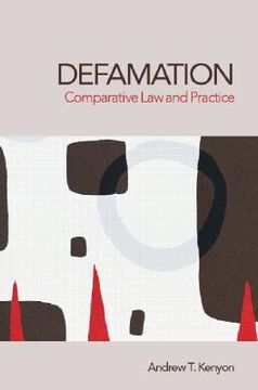 portada defamation: comparative law and practice (en Inglés)