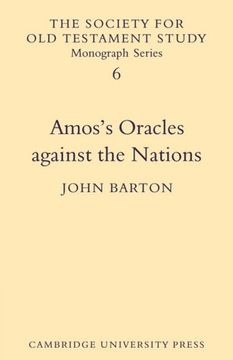 portada Amos's Oracles Against the Nations (Society for old Testament Study Monographs) (en Inglés)