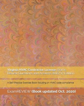 portada Virginia HVAC Contractor License Exams Review Questions and Answers 2016/17 Edition: A Self-Practice Exercise Book focusing on HVAC code compliance (in English)