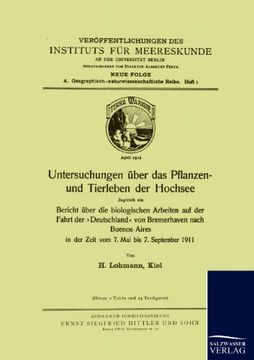 portada Untersuchungen über das Pflanzen- und Tierleben der Hochsee (German Edition)