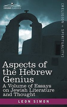 portada aspects of the hebrew genius: a volume of essays on jewish literature and thought (en Inglés)