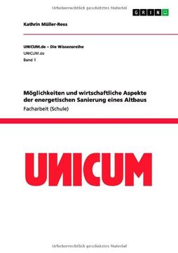 portada Möglichkeiten und wirtschaftliche Aspekte der energetischen Sanierung eines Altbaus (German Edition)