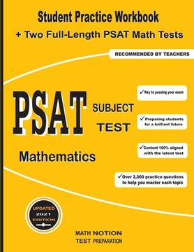 portada PSAT Subject Test Mathematics: Student Practice Workbook + Two Full-Length PSAT Math Tests (en Inglés)