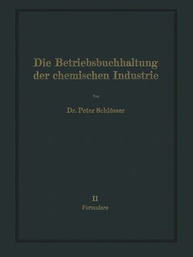 portada Die Betriebsbuchhaltung der chemischen Industrie (German Edition)