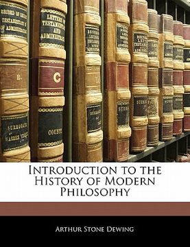 portada introduction to the history of modern philosophy