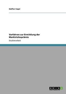 portada Verfahren zur Ermittlung der Marktrisikoprämie (German Edition)