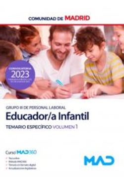 portada Educador/A Infantil Grupo Iii. Temario Especifico Volumen 1 Comunidad Autonoma de Madrid