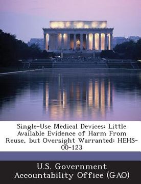 portada Single-Use Medical Devices: Little Available Evidence of Harm from Reuse, But Oversight Warranted: Hehs-00-123