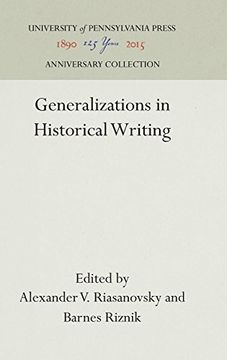 portada Generalizations in Historical Writing (en Inglés)