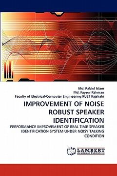 portada improvement of noise robust speaker identification (en Inglés)