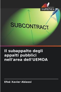 portada Il subappalto degli appalti pubblici nell'area dell'UEMOA (en Italiano)