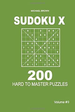 portada Sudoku x - 200 Hard to Master Puzzles 9x9 (Volume 9) 